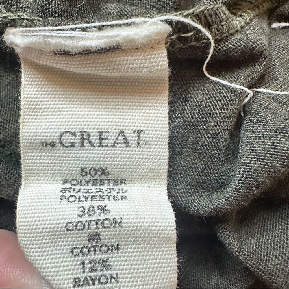 THE GREAT. Gray Ruffle Top Size 1 - Picture 14 of 15